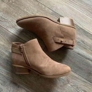Tan booties